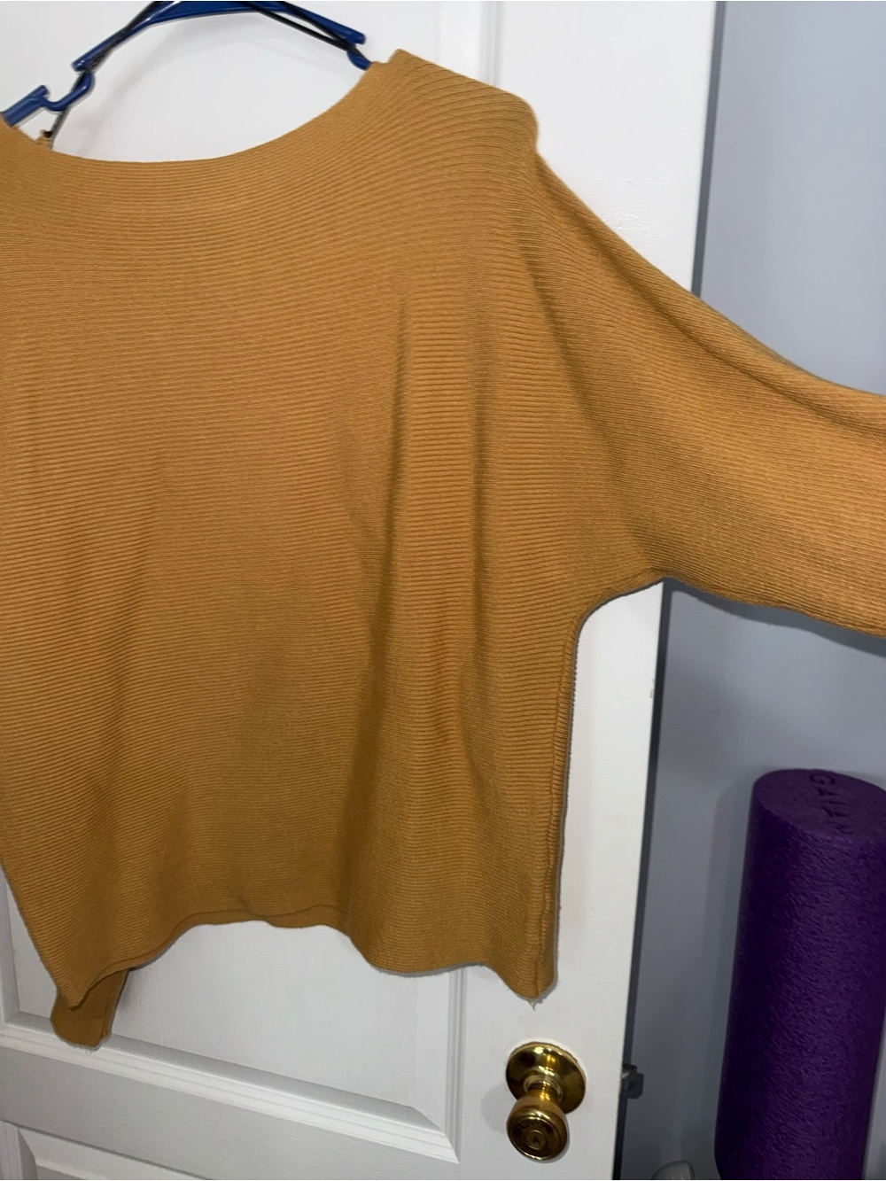 Mustard  Ribbed Sweater - Picture 3 of 4